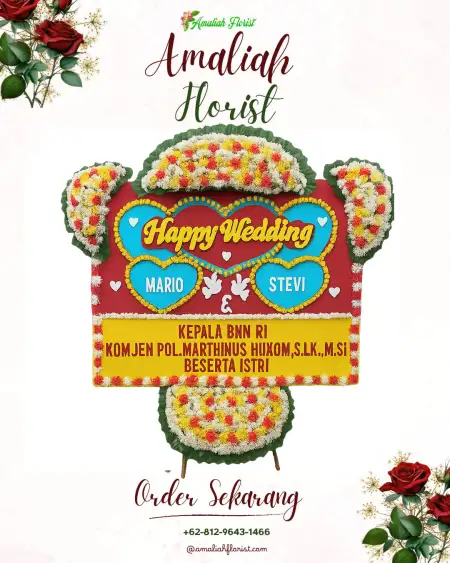 Papan Bunga Pernikahan Rambang Niru